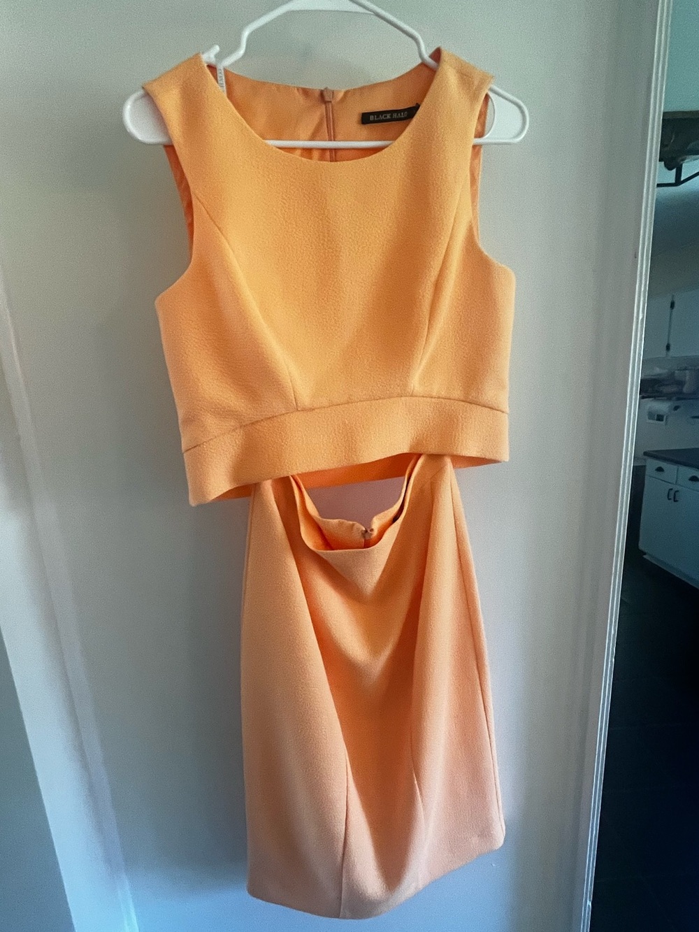 Black Halo Orange Sleeveless Two-Piece Dress